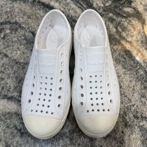 White Native Jefferson Slip On Sneaker Shoes Youth 1